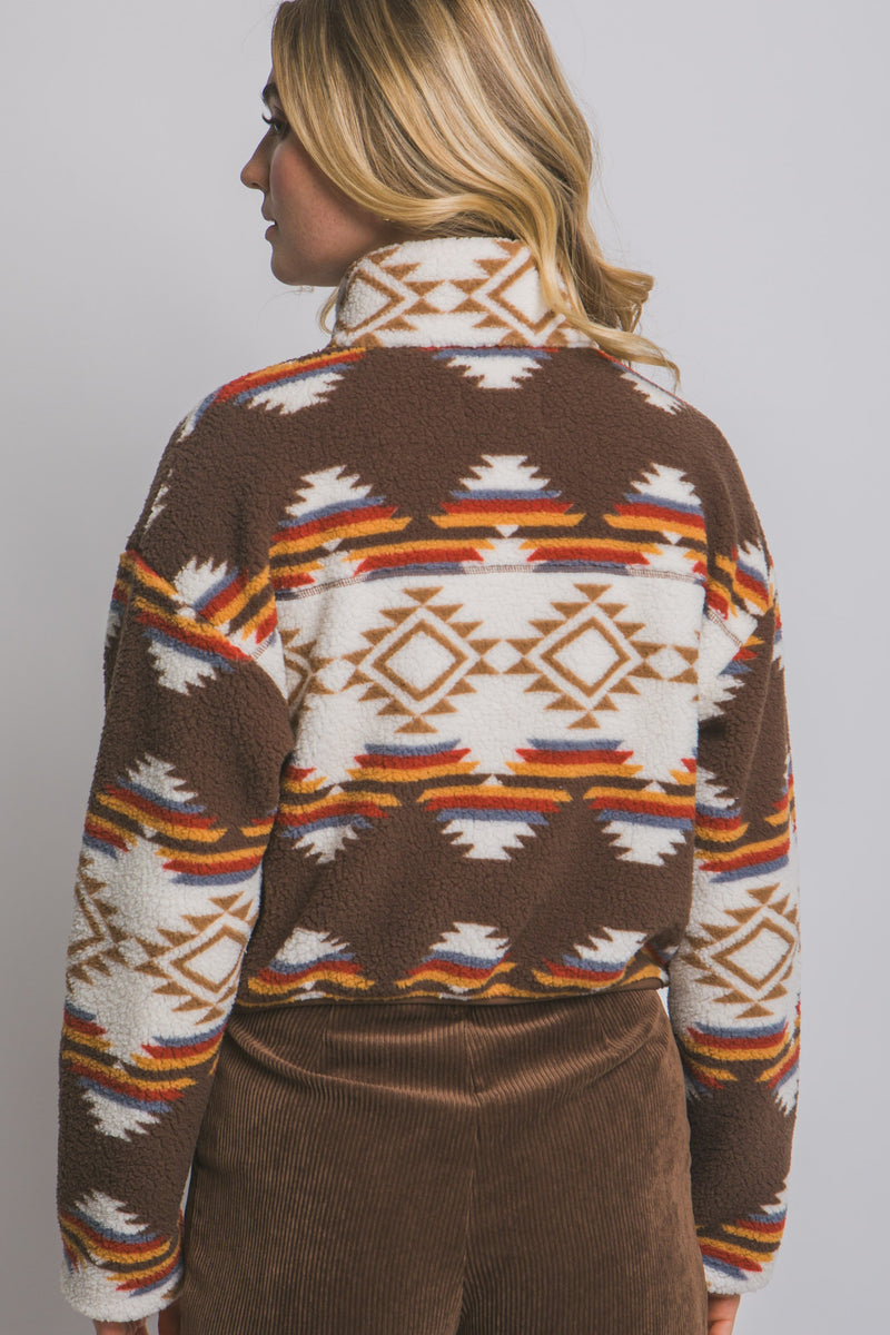 Aztec Sherpa Full Zip Jacket