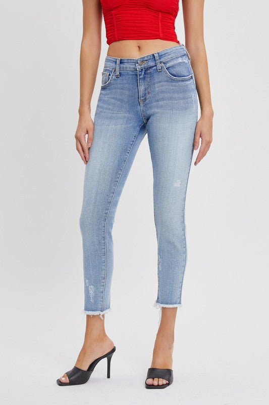 Mid Rise Crop Skinny