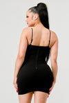 Lace Contour Mini Tank Dress