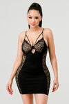 Lace Contour Mini Tank Dress