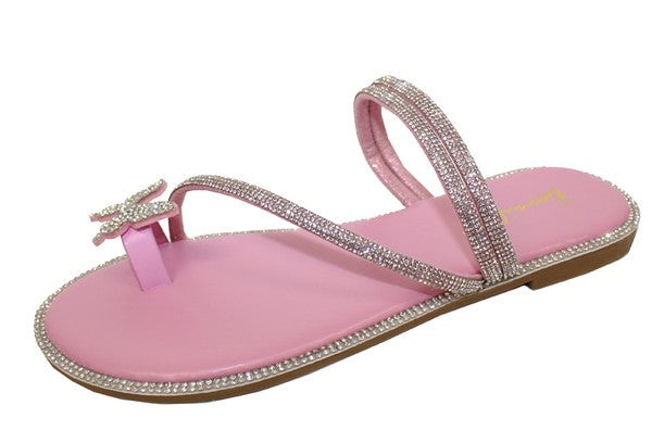 Crystal Butterfly Strappy Sandal