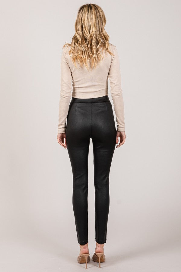 Shiny Stretch High Rise Skinny Pant