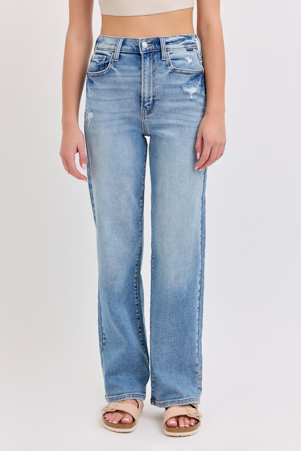 Super High Rise Washed Dad Jean