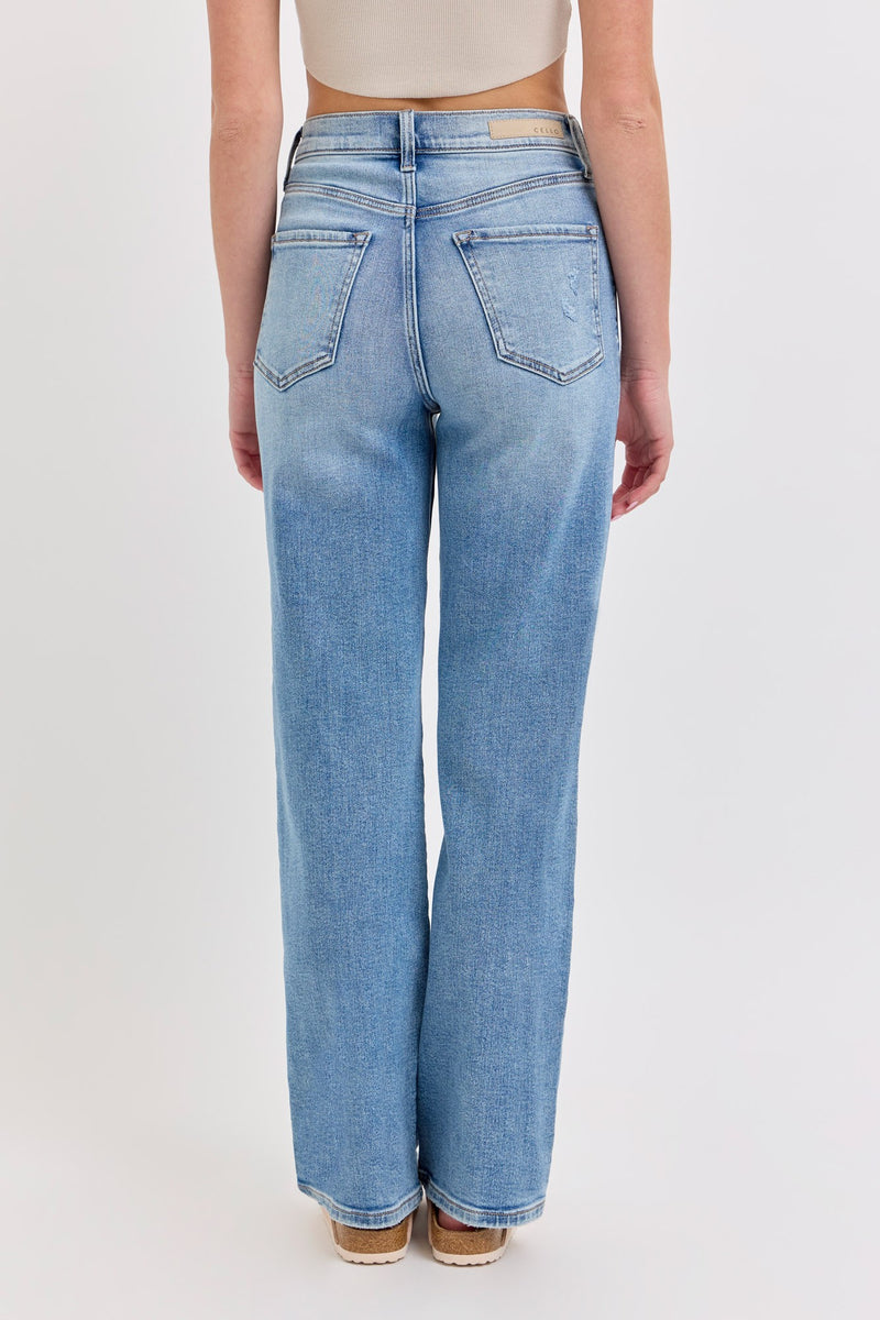 Super High Rise Washed Dad Jean
