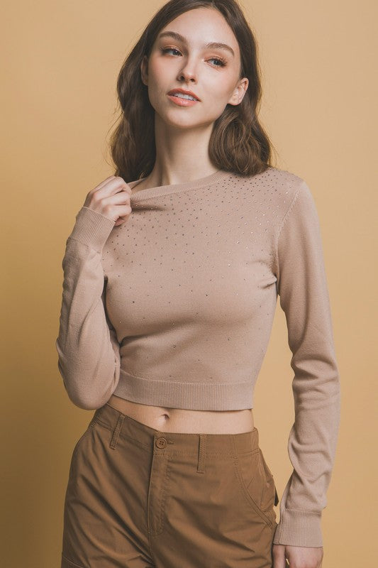 Diamond Detailed Sweater Top