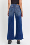 High Rise Distress Wide Leg