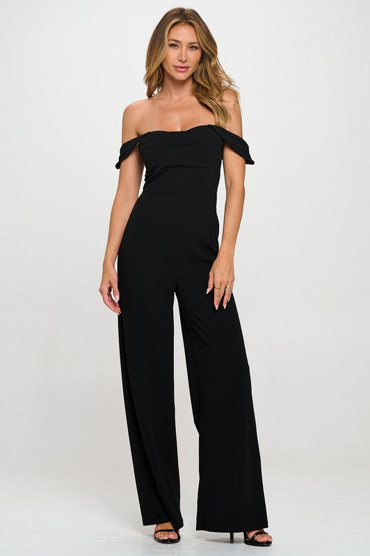 Off Shldr Wide Leg Jumpsuit