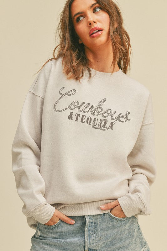 Cowboys & Tequila Graphic Sweater