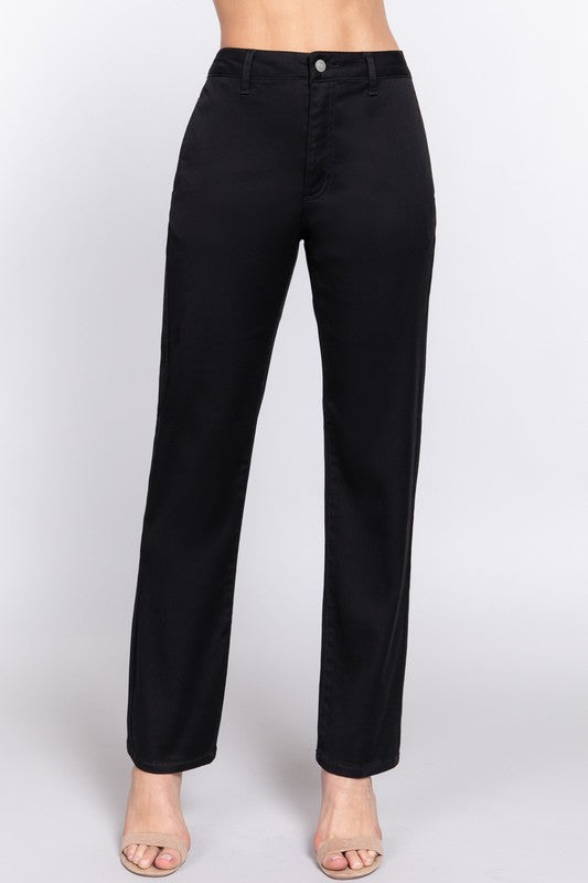 Twill Straight Fit Pant