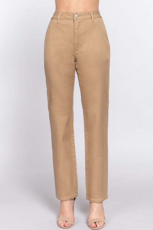 Twill Straight Fit Pant