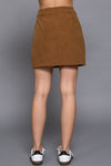 High Waist Corduroy Mini Skirt