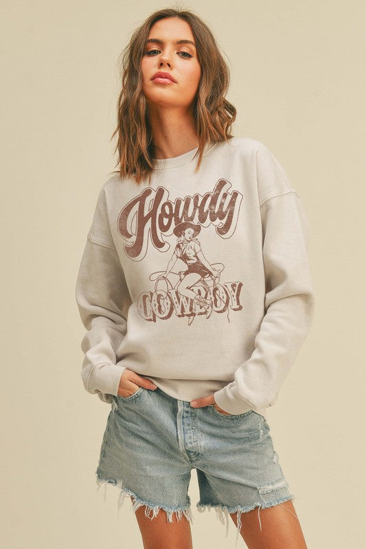 Howdy Cowboy Graphic Sweater