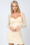 Pearl Mesh Sweetheart Dress