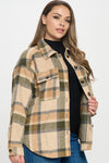 Button Down Plaid Shacket