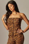 Scuba Knit Button Front Tube Top