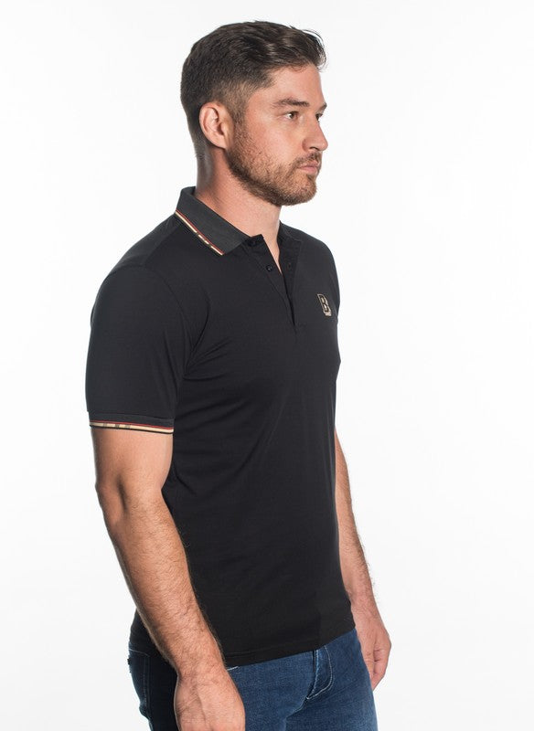 Logo B Trim Detail Button Polo