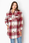 Plaid Long Sherpa Pocket Shacket