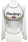 Cowboys and Tequila Graphic Long Sleeve Top