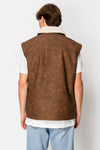 PU Sherpa Collar Vest