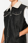 PU Sherpa Collar Vest