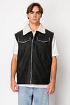 PU Sherpa Collar Vest