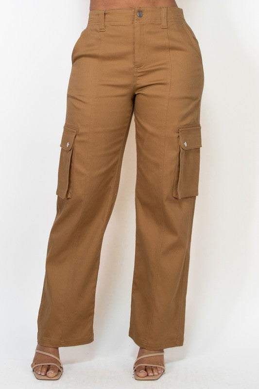 Pocketed Cargo Twill Pant