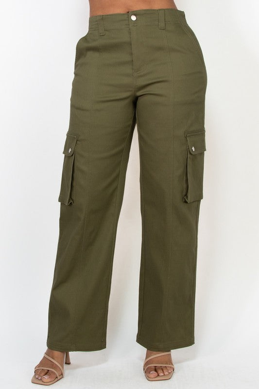 Pocketed Cargo Twill Pant