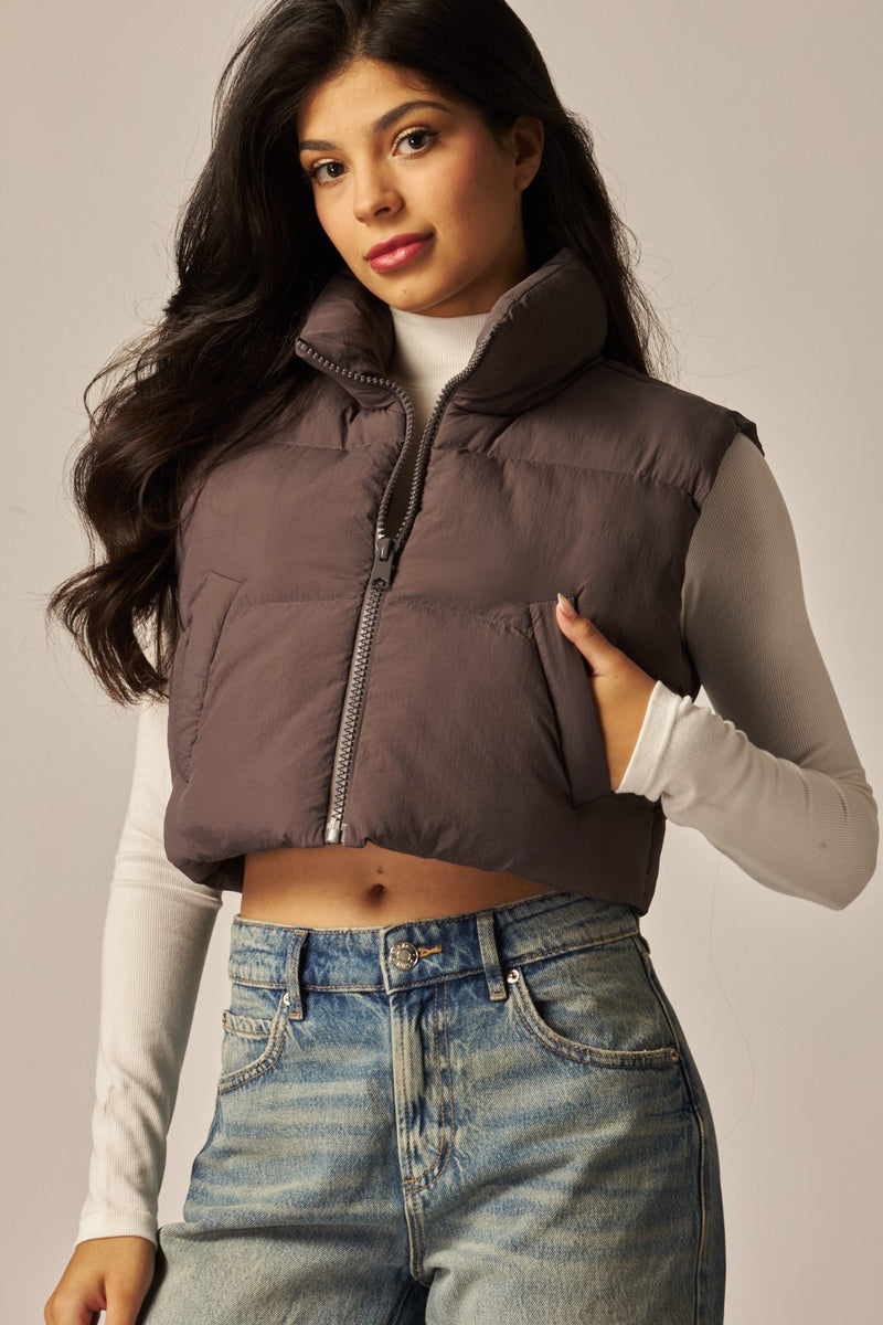 Mini Crop Puffer Vest