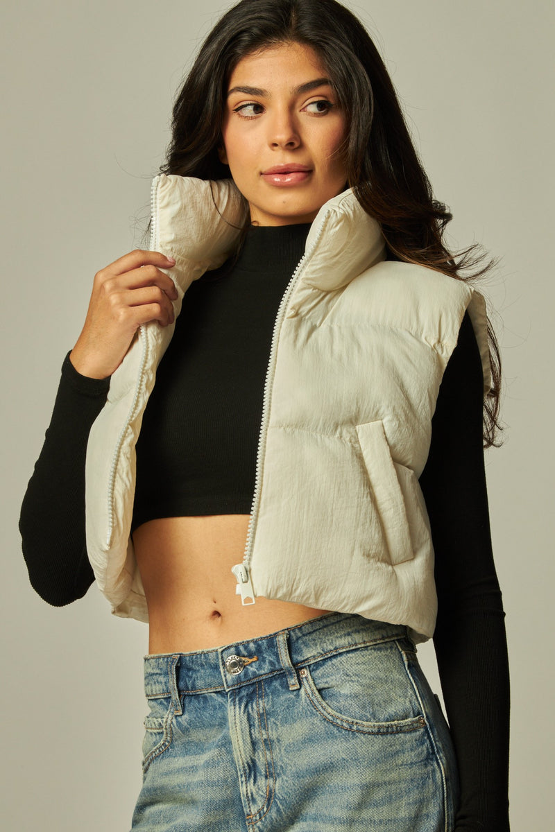 Mini Crop Puffer Vest