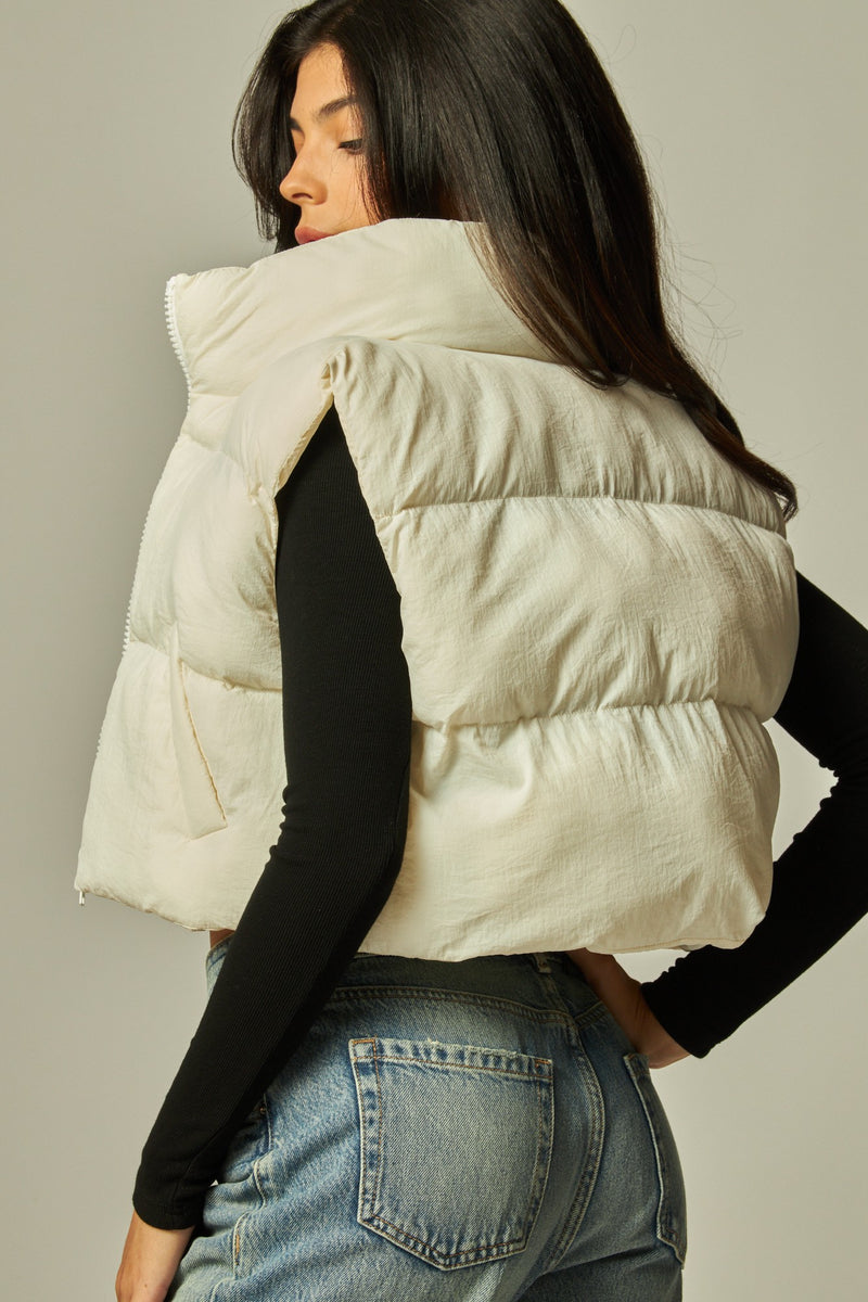 Mini Crop Puffer Vest