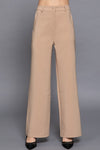 Woven Wide Leg Straight Fit Pant