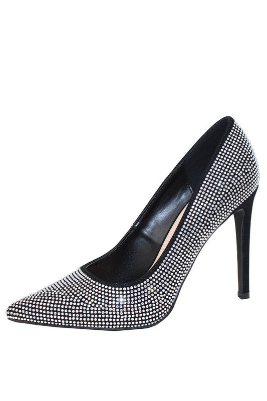 Pansy Rhinestone Pointy Heel Stiletto