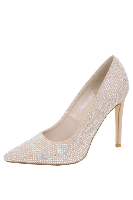 Pansy Rhinestone Pointy Heel Stiletto