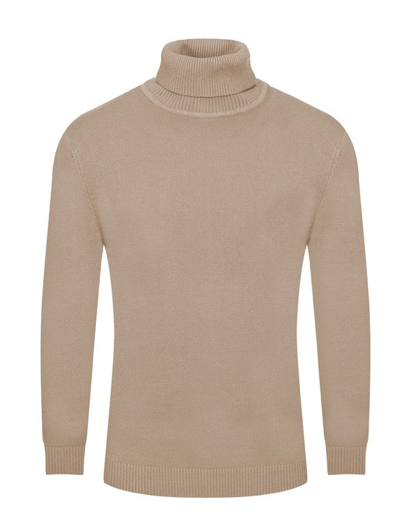 Solid Long Sleeve Turtleneck Sweater