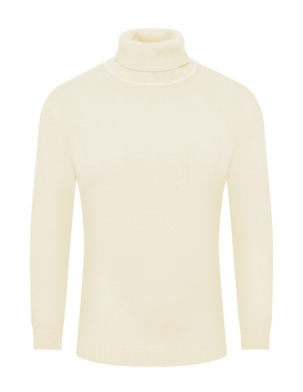 Solid Long Sleeve Turtleneck Sweater