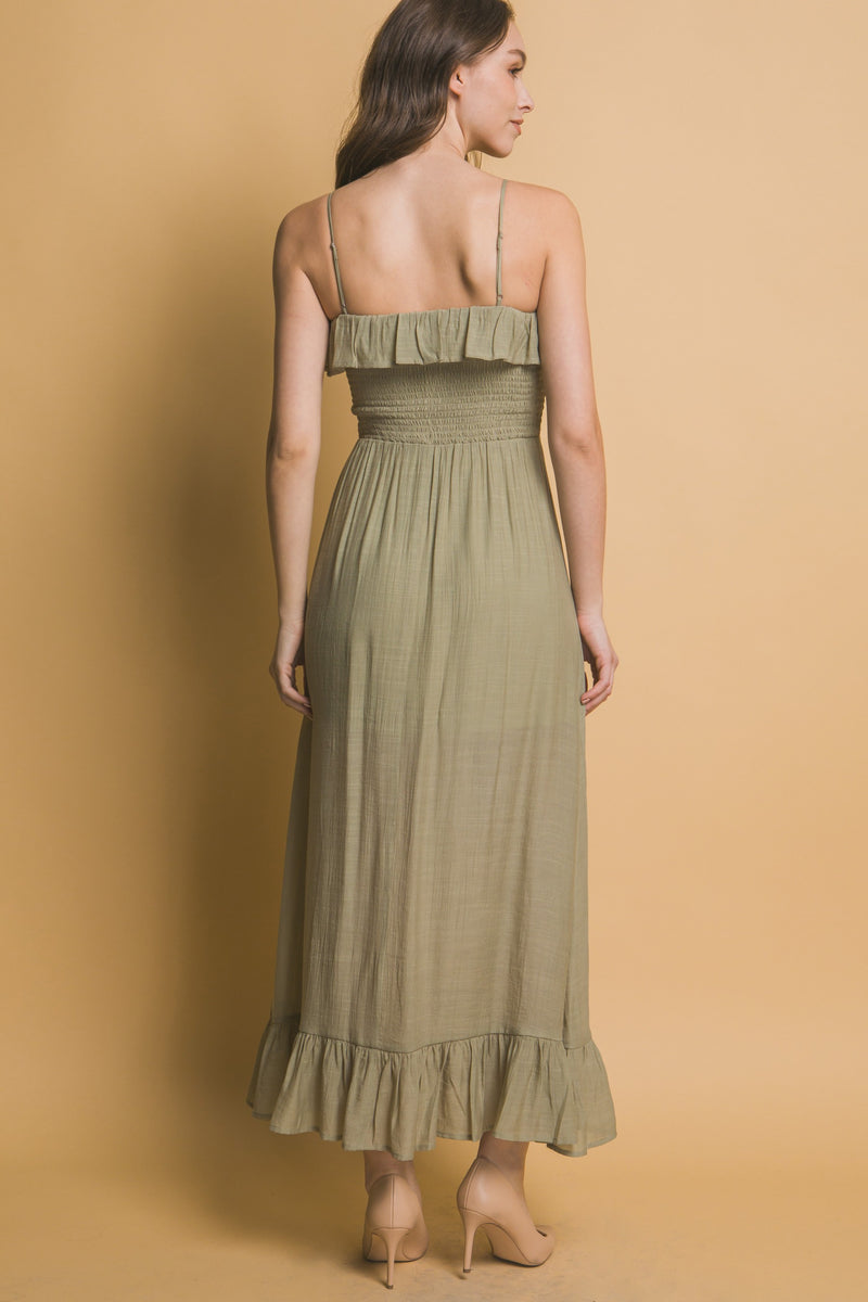 Ruffle Smocked Maxi Dress