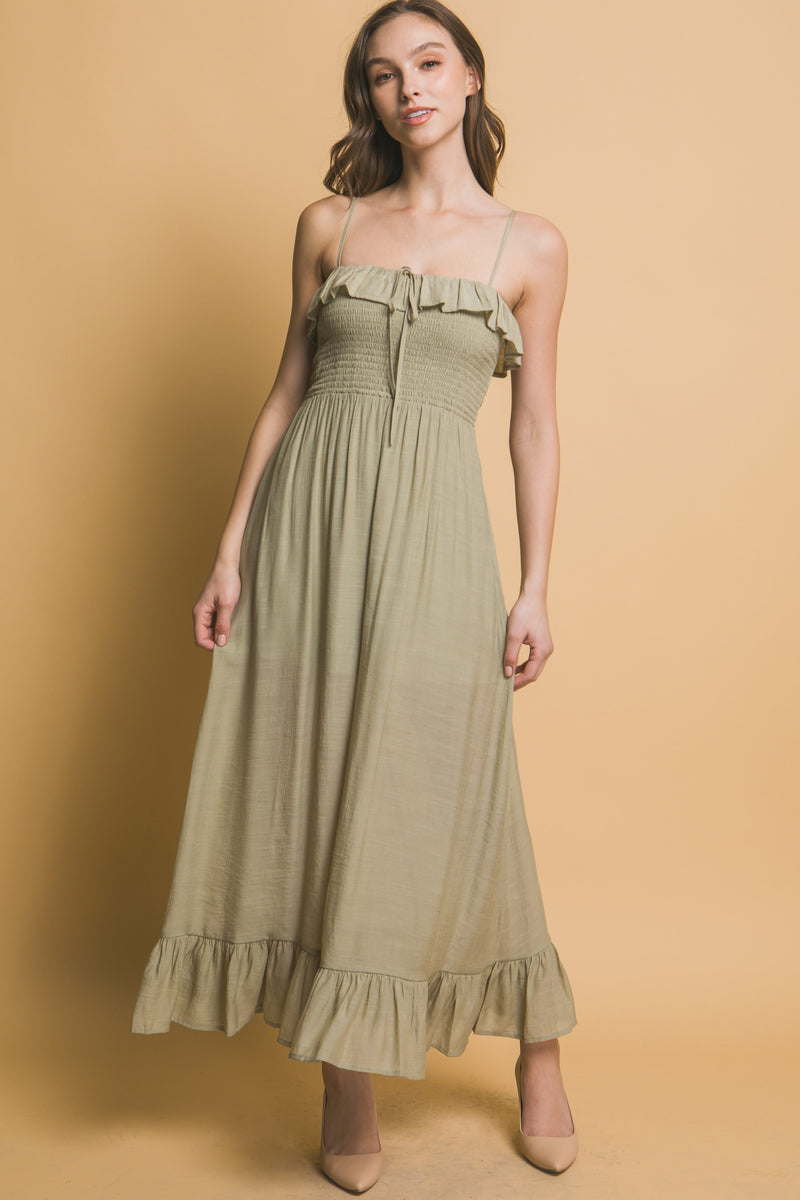 Ruffle Smocked Maxi Dress