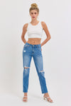 Mid Rise V-Waist Mom Jean