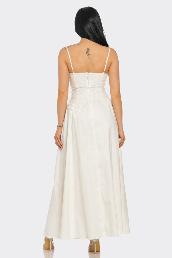princess cut white dress Princess Polly Carabelle cotton V-neck cap sleeve drop waist ruffle skirt mini dress in white