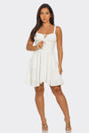Tie Front Lace Up Back Aline Dress