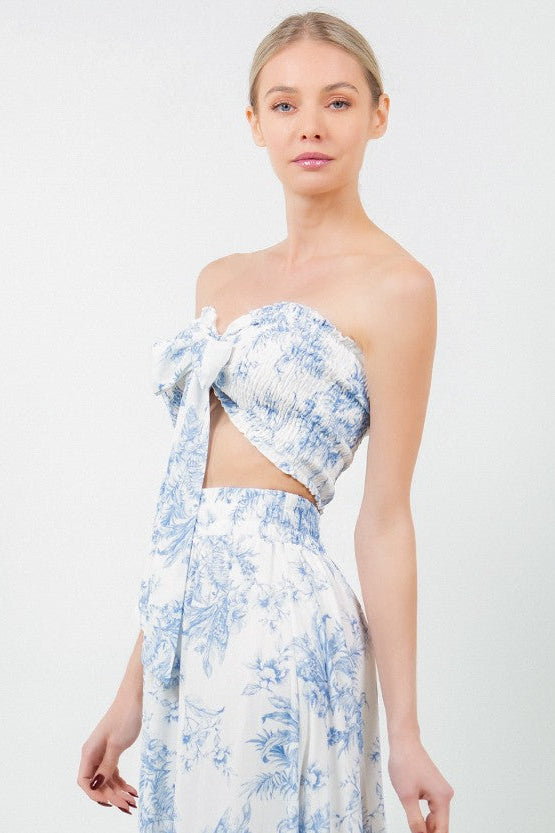 Vintage Smock Floral Tie Bandeau