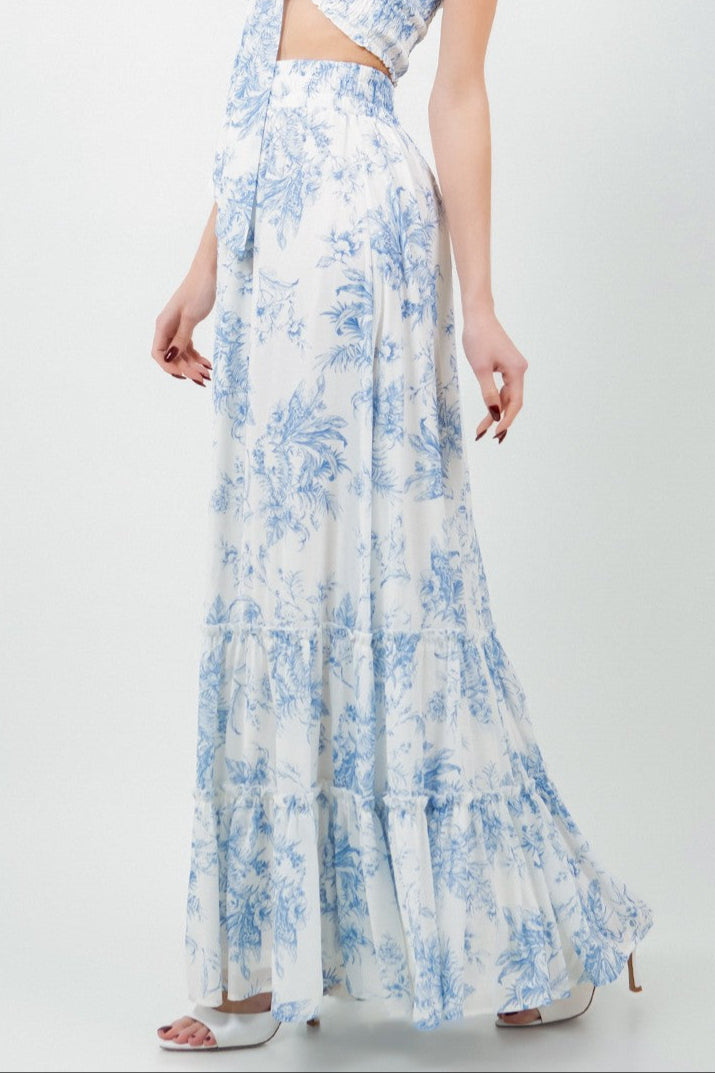 Vintage Floral Maxi Skirt