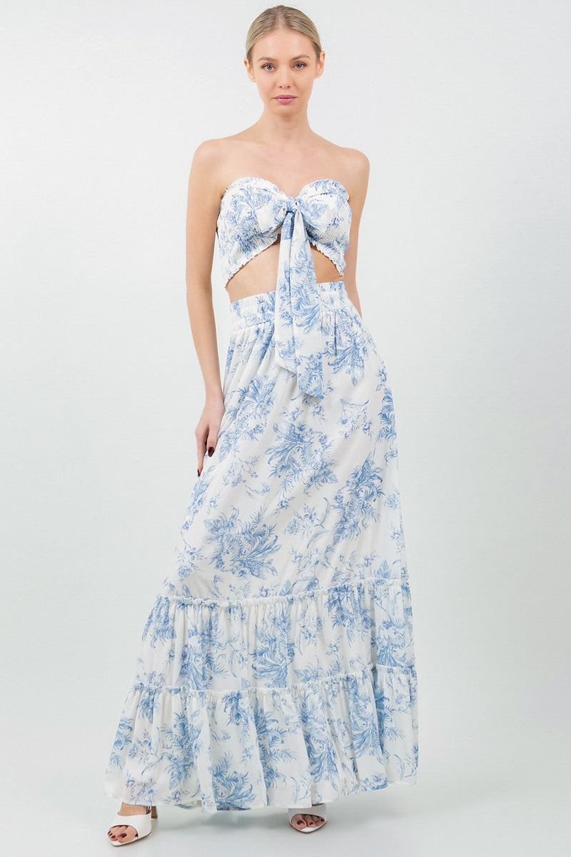 Vintage Smock Floral Tie Bandeau