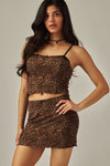 Leopard Mesh Bra Cami Top