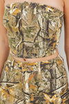 Tree Camo Denim Tube Top