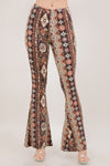 Boho Bandana Printed Flared Long Pants