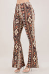 Boho Bandana Printed Flared Long Pants