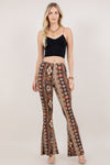 Boho Bandana Printed Flared Long Pants