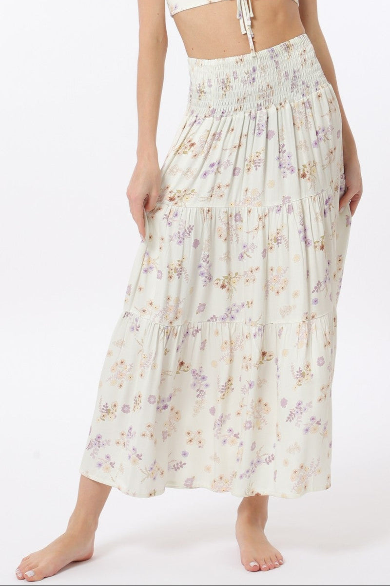 Field Of Flowers Tiered Maxi Skirt