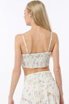 Field Of Flowers Tie Front Bra Top